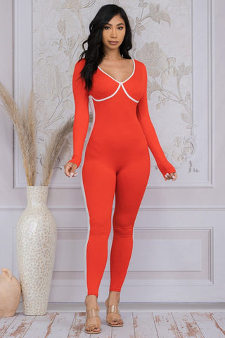 You Need It Jumpsuit - Red
