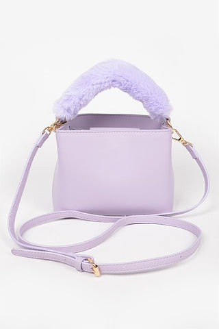 Fab In Fur Handbag - Lavender