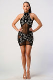 Need Your Attention Mini Dress- Black/Combo