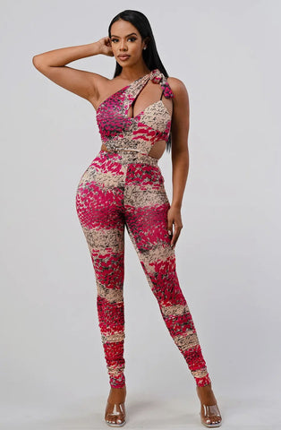 Firece Lover Jumpsuit - Pink/Combo