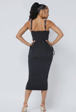 Maybe For You Midi Dress -Black