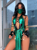 Silent Assassin 7 Piece Costume Set - Green/Combo
