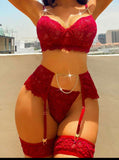Your Favorite Distraction 5 Piece Lingerie Set - Red