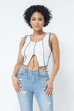 Love You More Crop Top - White