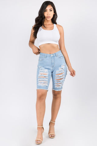Show It Off Distressed Shorts
