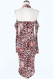 Leopard Print Rose Dress