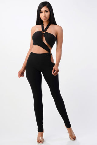 Just A One Look Jumpsuit - Black