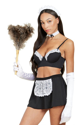 Sassy Maid 3 Piece Costume Set - Black/White