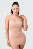 Yours Truly Mini Dress - Nude