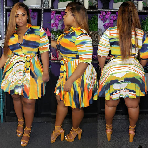 Multi Color Midi Dress
