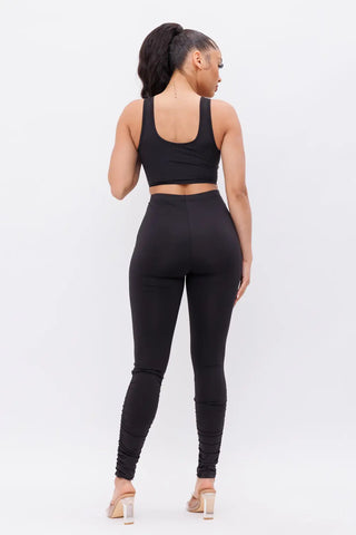 Out Of Your Way Leggings Set - Black