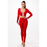 The Last Time Pant Set - Red