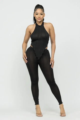 All You Could Want Leggings Set - Black