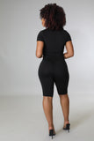 Can't Tell Me Nothing Romper - Black
