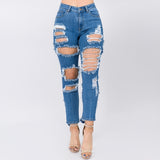 Cut Out Jeans Womens 