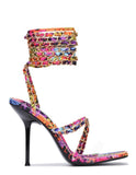 Never Forget Me  Heeled Sandals - Multi